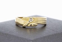 14 Karat Gold Diamantring - 17,5 mm
