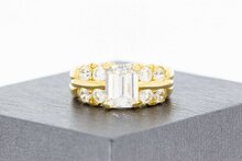 14 Karat Ring mit Zirkonia - 17,8 mm
