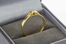 14 Karat Gold Solit&auml;rring mit Diamant - 17,3 mm