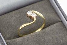 14 Karat Gold Ring mit Diamant - 17,1