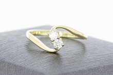14 Karat Gold Ring mit Diamant - 17,1