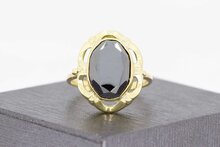 Retro Gold H&auml;matit Ring 14 Karat - 18,2 mm