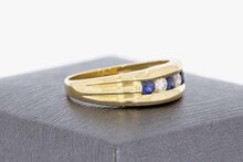14 Karat Gelbgold mit Saphir ring - 17,9 mm