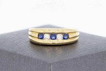 14 Karat Gelbgold mit Saphir ring - 17,9 mm