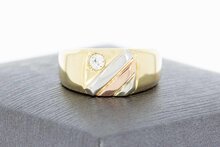 Pinky Goldring 14 Karat mit Zirkonia - 14,8