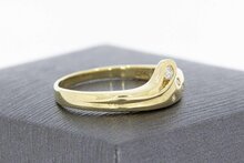 14 Karat Goldring mit Diamant - 17,6 mm