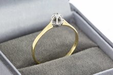 Diamant Ring Damen 14 Karat Gold - 19,5 mm
