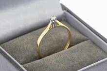 Solit&auml;r Diamantring 14 Karat Gold - 16,6 mm