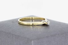 Solit&auml;r Diamantring 14 Karat Gold - 16,6 mm