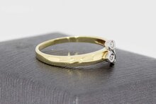 14 Karat Goldring mit Diamant - 17,9 mm