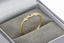 14 Karat Gold diamant Vorsteckring - 16,1 mm