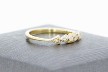 14 Karat Gold diamant Vorsteckring - 16,1 mm