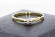 14 Karat bicolor Diamant Ring - 18,9 mm