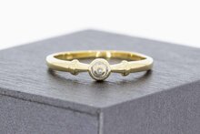 14 Karat Gold Diamantring - 17,7 mm
