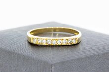 14 Karat Goldring mit Zirkonia - 17,9 mm