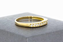 14 Karat Goldring mit Zirkonia - 17,9 mm