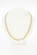 Flache K&ouml;nigskette 14 Karat Gold - 61,9 cm