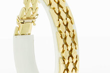 Breites Glieder Armband 585 Gold - 19,4 cm