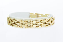 Breites Glieder Armband 585 Gold - 19,4 cm