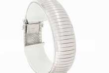 Breites Wei&szlig;gold Armband 18 Karat - 19,1