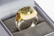 18 Karat Kombination Citrin Ring - 16.9
