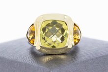 18 Karat Kombination Citrin Ring - 16.9