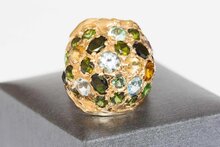 585 Damen Ring mit Edelsteinen - 19,6 mm