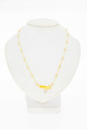 Damenkette 750 bicolor Gold mit Diamant - 44 cm