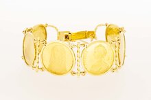 14 Karat Gold M&uuml;nzenarmband - 18 cm