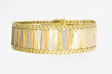 Tricolor Breites Armband 585 Gold - 20,2