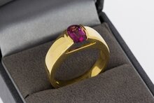 Topas Gold Solit&auml;rring 18 Karat - 19 mm