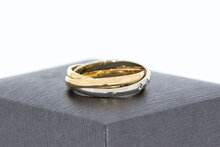 Diamant Crossover Ring 14 Karat - 15,6 mm