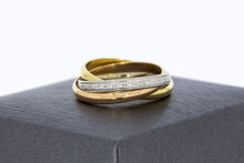 18 Karat tricolor Crossover Goldring - 16,9