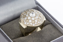 14 Karat Wei&szlig;gold Ring mit Zirkonia - 16,6 mm