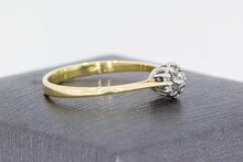 14 Karat Gold Rosetten Diamantring - 18,2 mm
