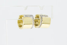 14 Karat Gold Diamant Creolen damen - 1,2 cm