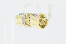 14 Karat Gold Diamant Creolen damen - 1,2 cm