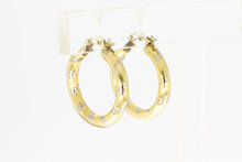 Figurierte 14 Karat Gold Kreolen - 2,1 cm