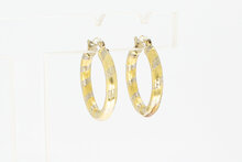 Figurierte 14 Karat Gold Kreolen - 2,1 cm