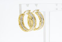Creolen 18 Karat bicolor Gold - 2,2 cm