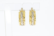 Creolen 18 Karat bicolor Gold - 2,2 cm