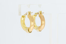 Tricolor 750 Goldene Kreolen - 1,8 cm