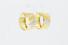 14 Karat bicolor Gold Kreolen - 1,5 cm