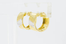 14 Karat bicolor Gold Kreolen - 1,5 cm