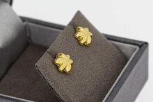 14 Karat gelb goldene Knopf Ohrstecker - 0,7 cm
