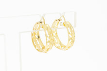 14 Karat Gelb Goldene Creolen - 2 cm