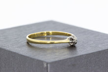 14 Karat Gold Solit&auml;r Diamantring - 16 mm
