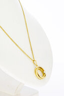 Saphir Anh&auml;nger 18 Karat Gelbgold - 13,3 mm