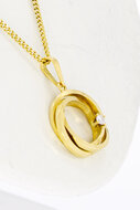 Saphir Anh&auml;nger 18 Karat Gelbgold - 13,3 mm