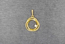 Saphir Anh&auml;nger 18 Karat Gelbgold - 13,3 mm
